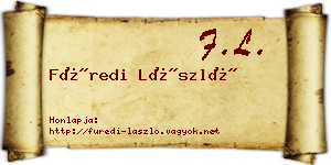 Füredi László névjegykártya